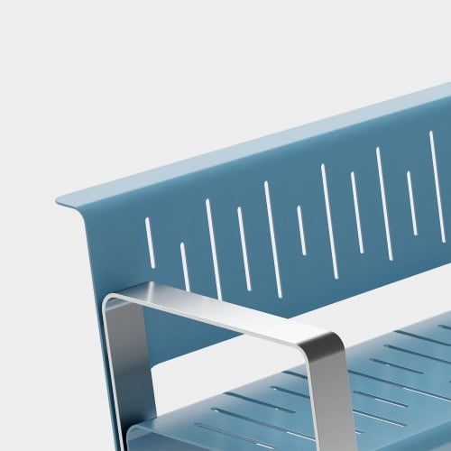 CAD Drawings Green Theory™ Marina Metal Backed Bench