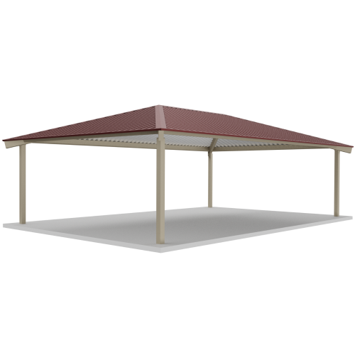 CAD Drawings BIM Models RCP Shelters, Inc. Tube Steel Rectangle Hips: TS-H2030-04