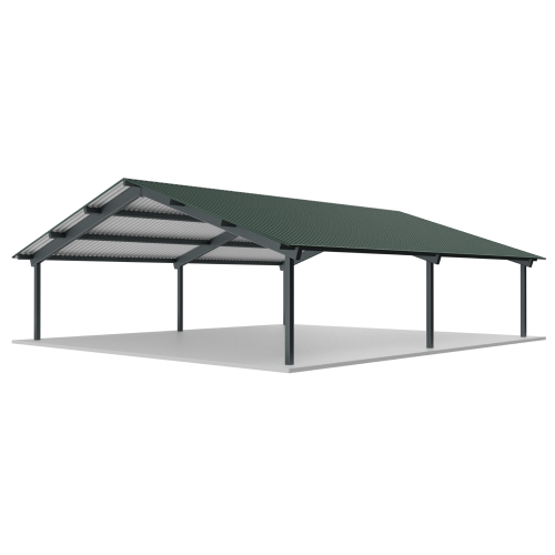 CAD Drawings BIM Models RCP Shelters, Inc. Tube Steel Gable: TS-G4044-04
