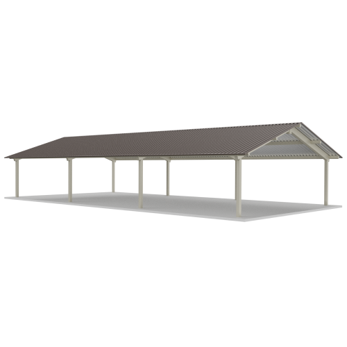 CAD Drawings BIM Models RCP Shelters, Inc. Tube Steel Gable: TS-G3060-04
