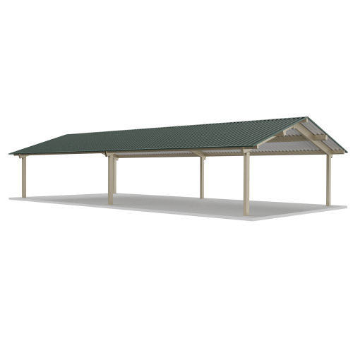 CAD Drawings BIM Models RCP Shelters, Inc. Tube Steel Gable: TS-G2450-04