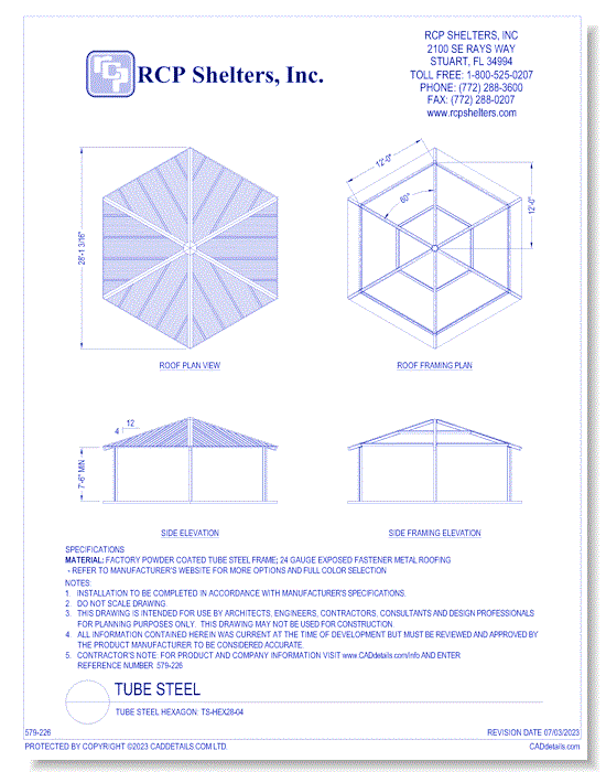 Tube Steel Hexagon: TS-HEX28-04