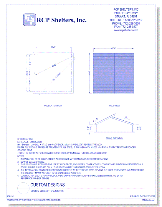 Custom Designs: TS-CL4040-0406