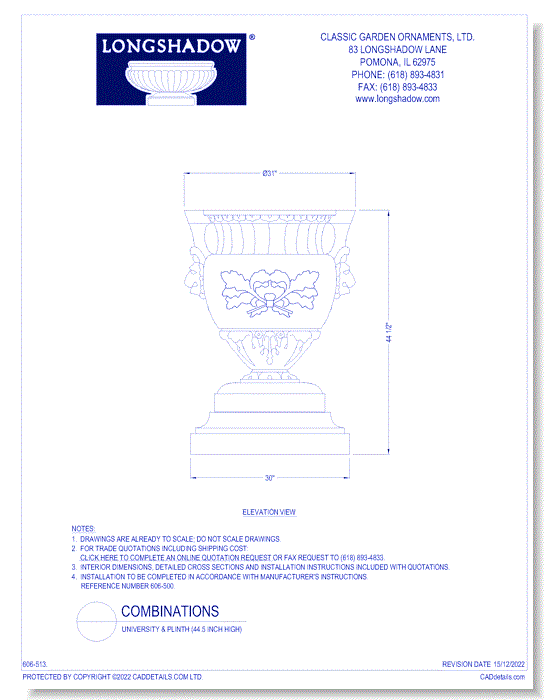 University & Plinth (44.5 Inch High)