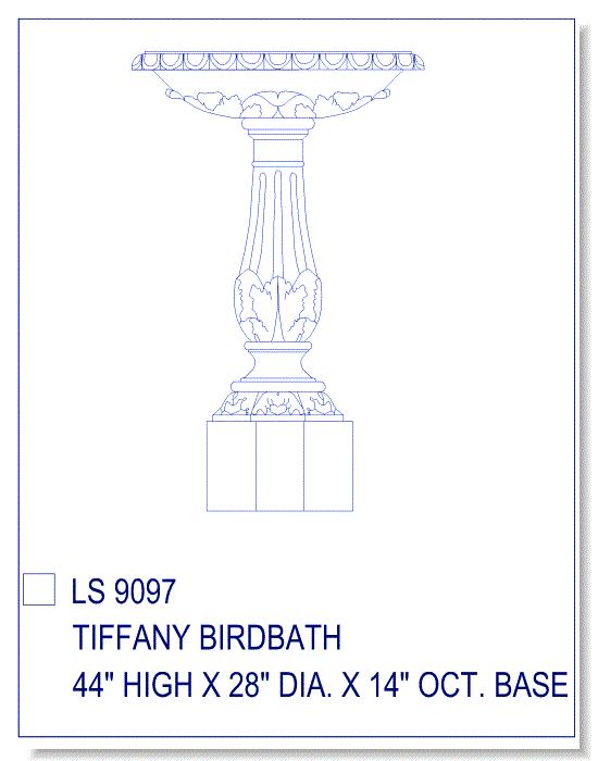 Tiffany Birdbath