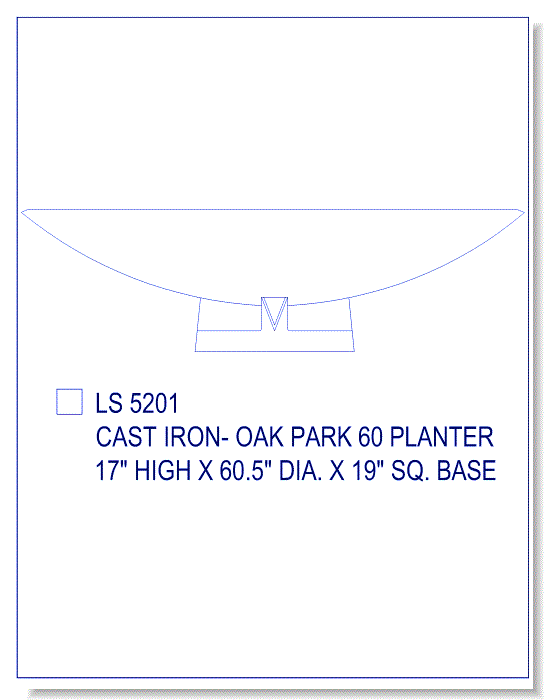 Oak Park, Cast Iron Planter (18 Inch High)