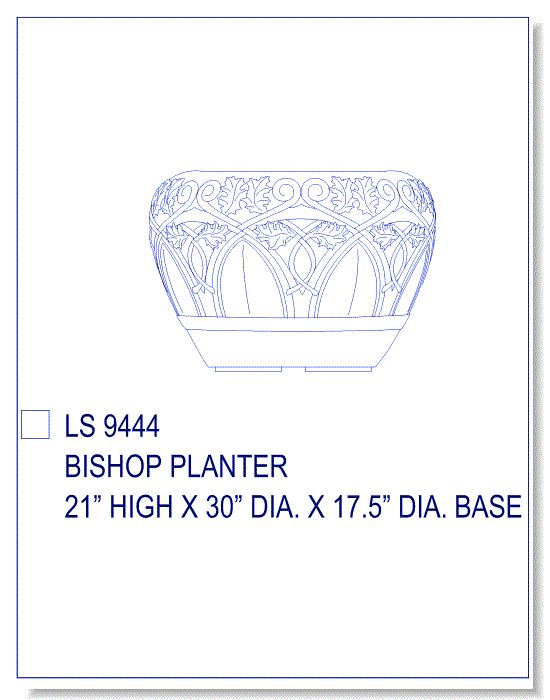 Bishop Planter  (21 Inch High)