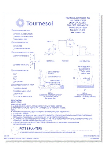 Kitsap Freestanding Modular Metal Planter Walls (KPF-2436-INA90_SUB)