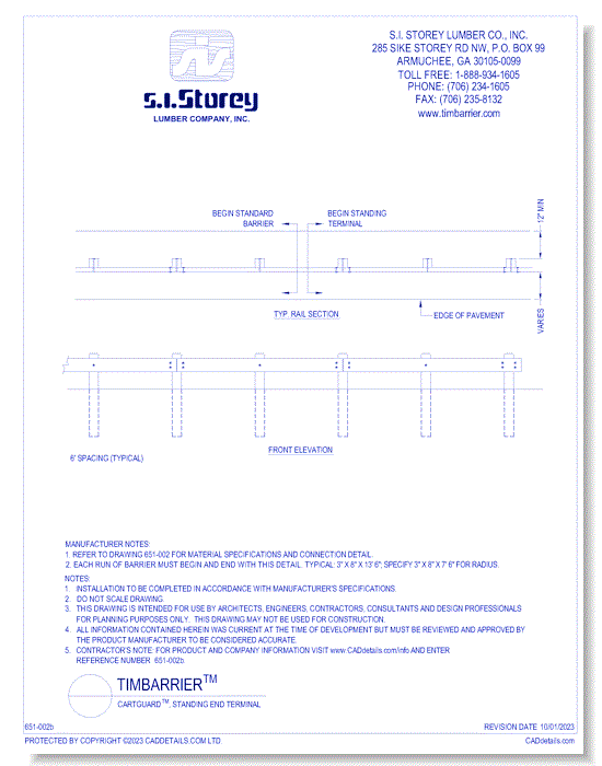 TimBarrier™: CartGuard™ Standing End Terminal