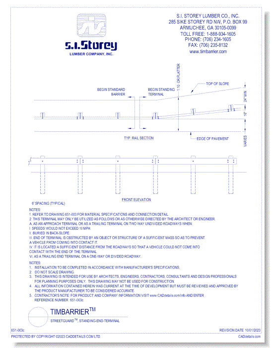 TimBarrier™: StreetGuard™ Standing End Terminal