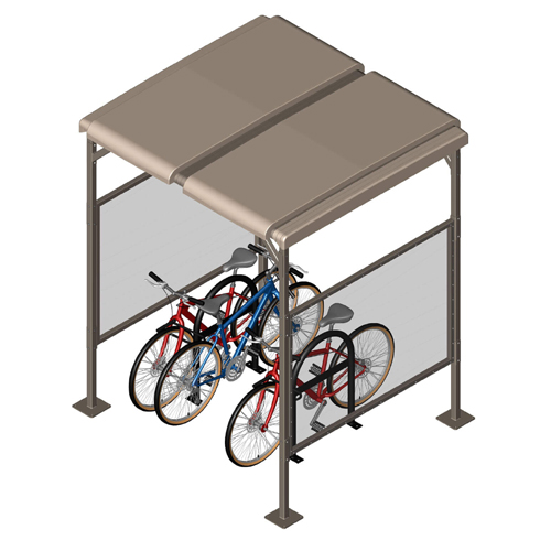 CAD Drawings BIM Models CycleSafe, Inc. CyclePort™ 2 Top Bike Shelter