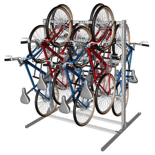 CAD Drawings BIM Models CycleSafe, Inc. Vertical Bike Racks - WallRack™ Stand