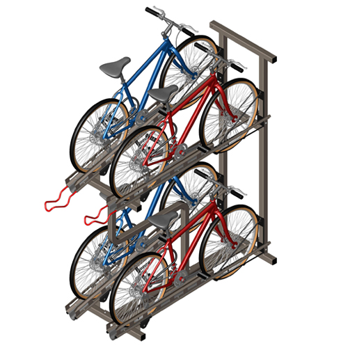 CAD Drawings CycleSafe, Inc. Quad Hi-Density Bike Rack