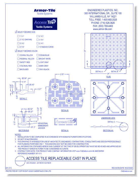 ACC-R-2424 - 24 Inch x 24 Inch