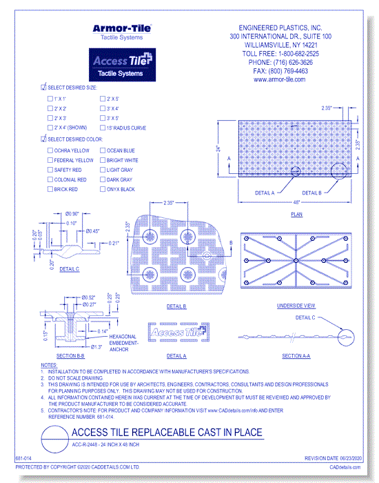 ACC-R-2448 - 24 Inch x 48 Inch