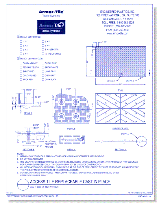 ACC-R-3660 - 36 Inch x 60 Inch