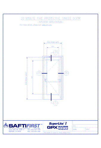 GPX Builders Series: 20 Minute Fire Protective Single Door with SuperLite I – Interior