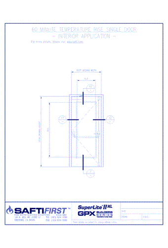 GPX Builders Series: 60 Minute Temperature Rise Single Door – Interior