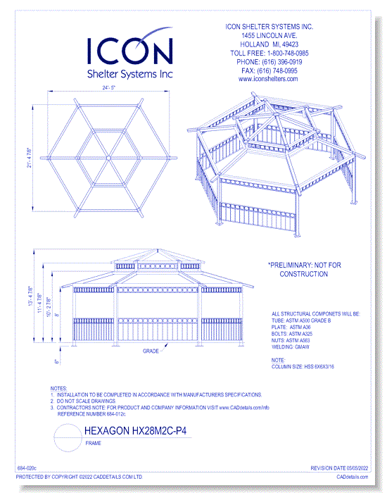 Hexagon HX28M2C-ORN-P4 - Frame