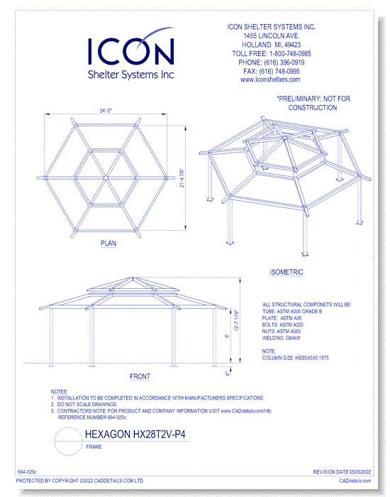 Hexagon HX28T2V-P4 - Frame