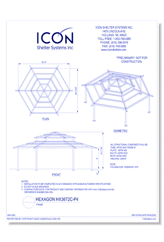 Hexagon HX36M2C-P4 - Frame