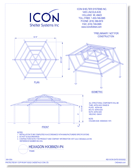 Hexagon HX36M2V-P4 - Frame