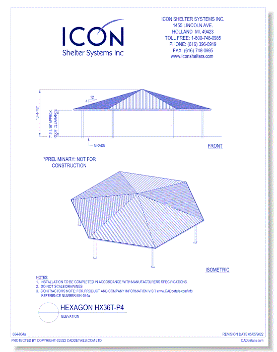Hexagon HX36T-P4 - Elevation