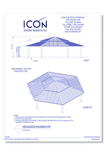 Hexagon HX40M2V-P4 - Elevation
