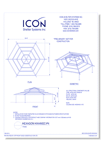 Hexagon HX44M2C-P4 - Frame