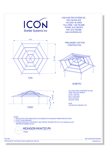 Hexagon HX44T2C-P4 - Frame