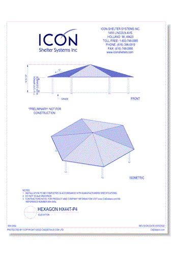 Hexagon HX44T-P4 - Elevation