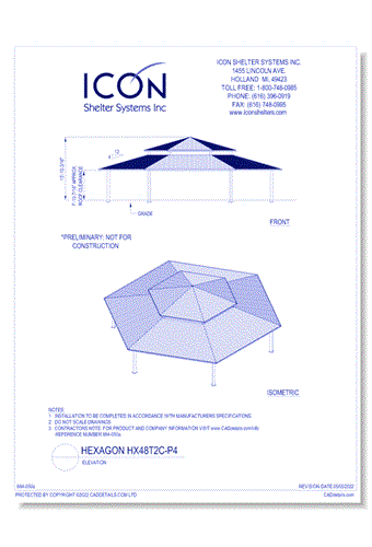 Hexagon HX48T2C-P4 - Elevation