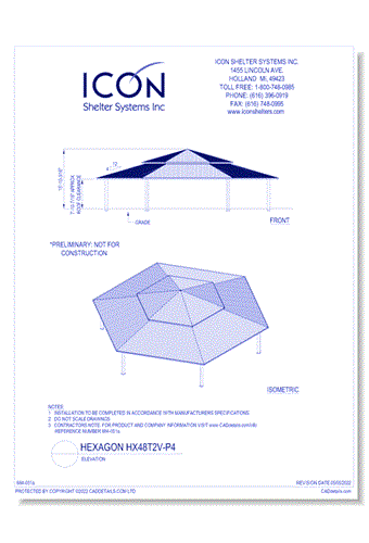 Hexagon HX48T2V-P4 - Elevation