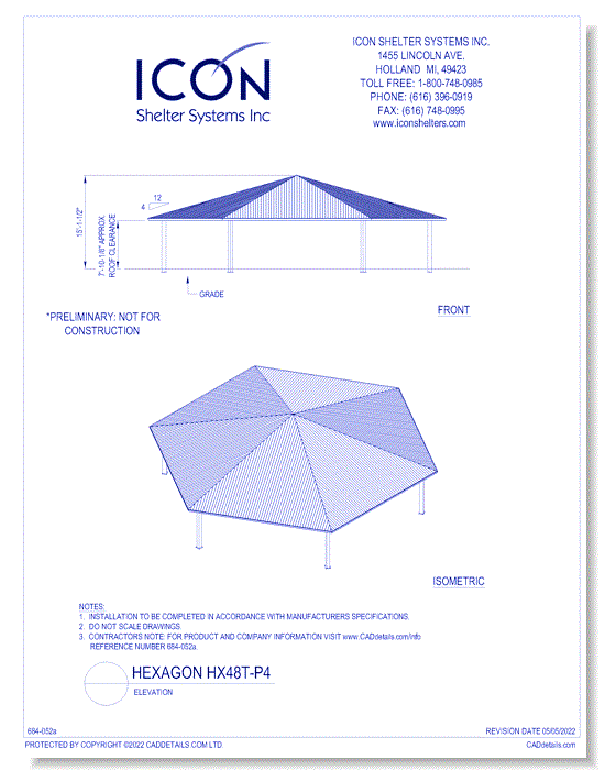 Hexagon HX48T-P4 - Elevation