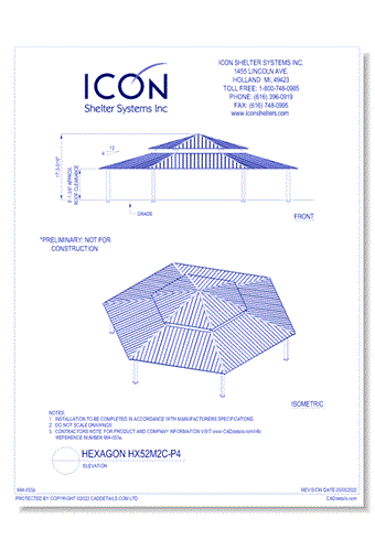 Hexagon HX52M2C-P4 - Elevation