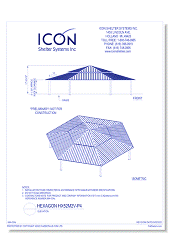 Hexagon HX52M2V-P4 - Elevation