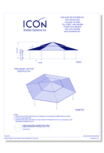 Hexagon HX52T2V-P4 - Elevation