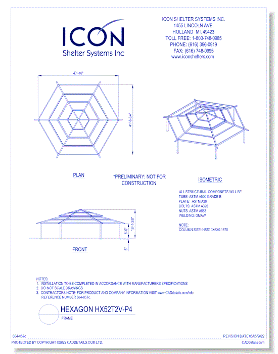 Hexagon HX52T2V-P4 - Frame