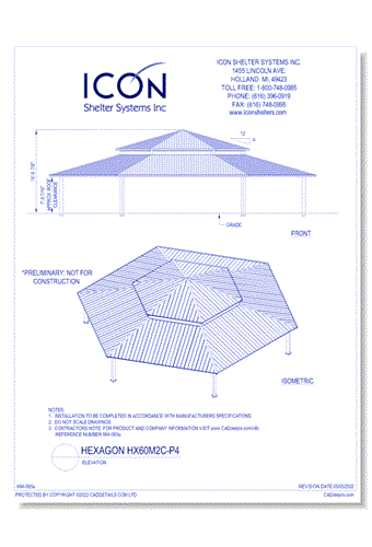 Hexagon HX60M2C-P4 - Elevation