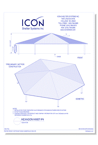 Hexagon HX60T-P4 - Elevation