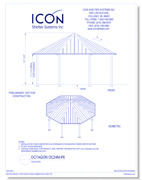 Octagon OC24M-P6 - Elevation