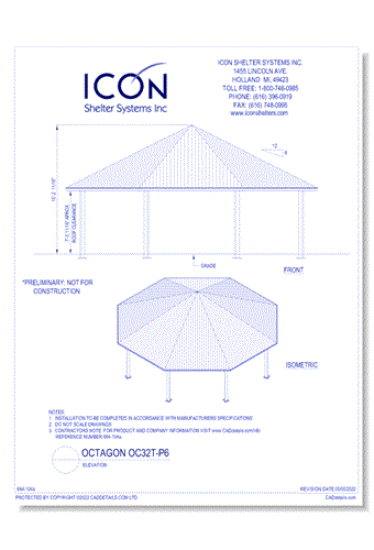 Octagon OC32T-P6 - Elevation