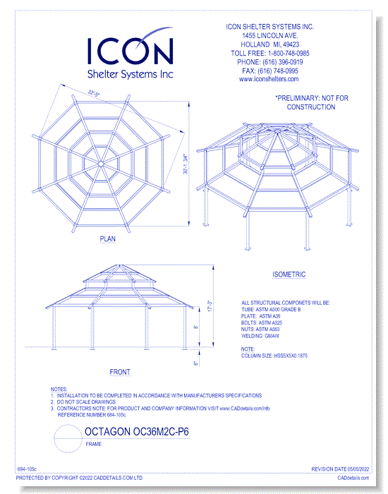 Octagon OC36M2C-P6 - Frame