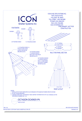 Octagon OC40M2V-P4 - Roof Layout