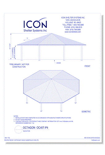 Octagon OC40T-P4 - Elevation
