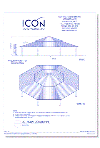 Octagon OC56M2V-P4 - Elevation