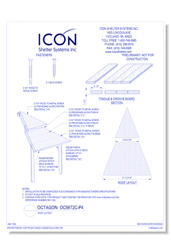 Octagon OC56T2C-P4 - Roof Layout