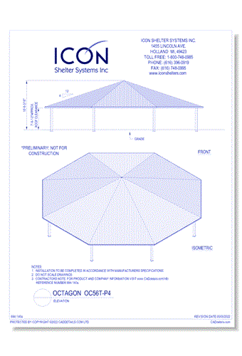 Octagon OC56T-P4 - Elevation
