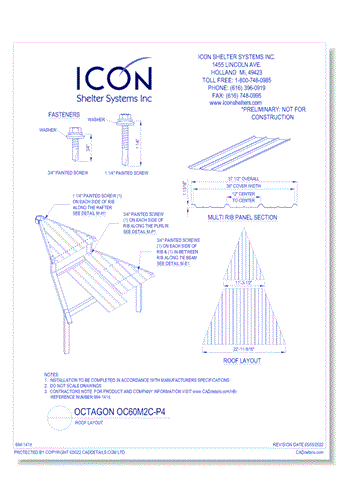 Octagon OC60M2C-P4 - Roof Layout