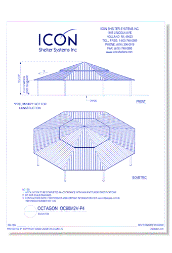 Octagon OC60M2V-P4 - Elevation